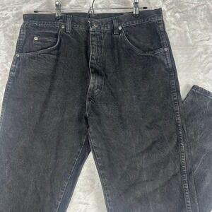 Wrangler Men's Black Denim Jeans Regular Fit Classic Size 36 x 32